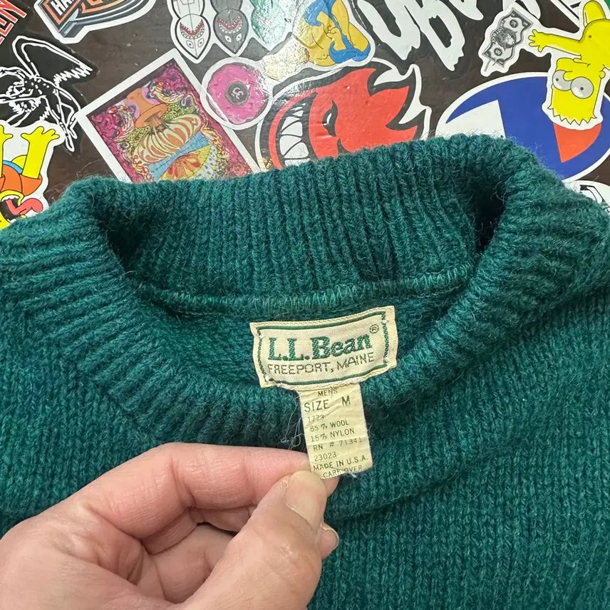 [BUNJANG] L.L.Bean Wool Blend Knit Sweater / 80s USA 엘엘빈 울 니트 스웨터 M