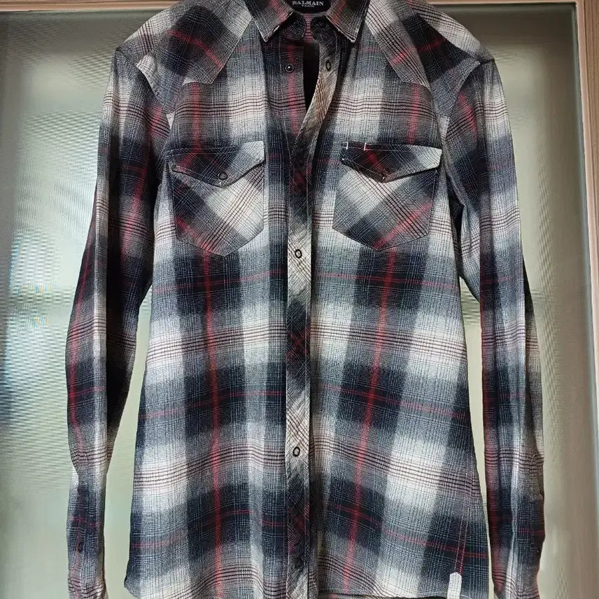 [BUNJANG] Balmain Cowboy Flannel Check Shirt / Balmain 2010 AW 발망 카우보이 셔츠 데카르넹 플란넬 체크셔츠