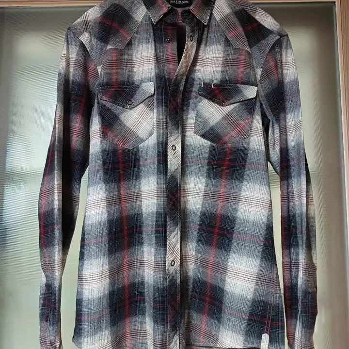 [BUNJANG] Balmain 2010 AW "Decarnin Era" Cowboy Flannel Checkered Shirt / Balmain 2010 AW 발망 카우보이 셔츠 데카르넹 플란넬 체크셔츠