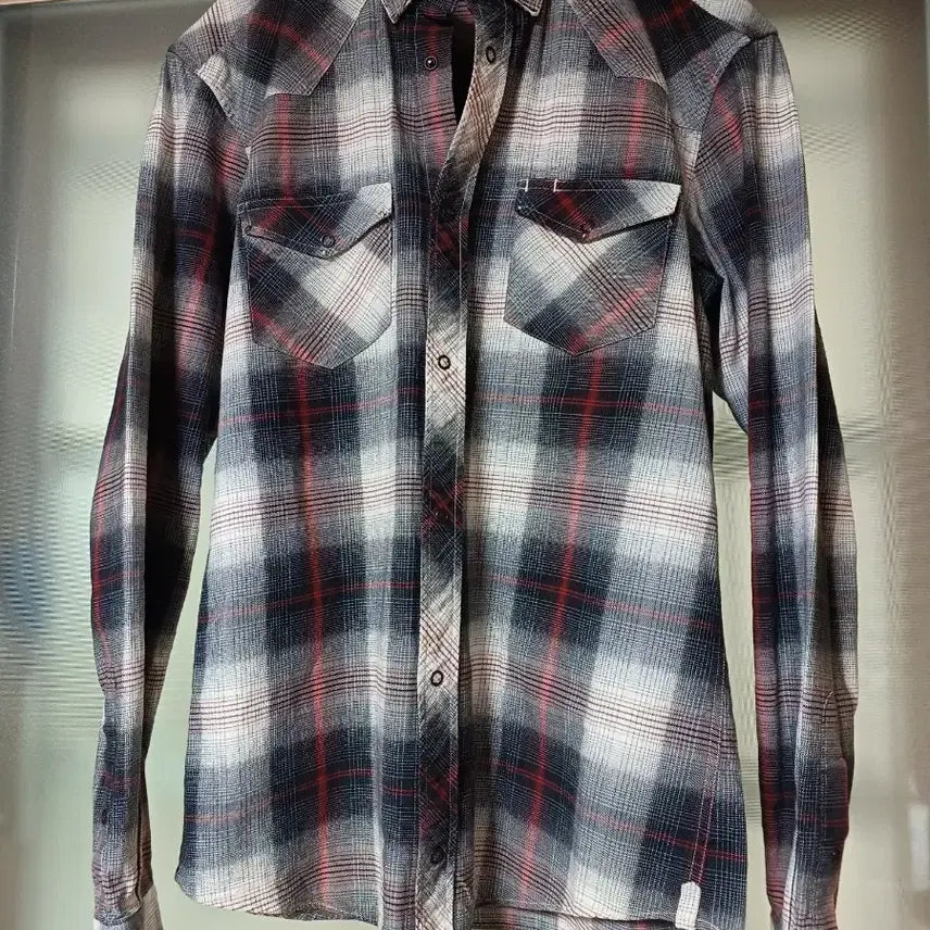 [BUNJANG] Balmain 2010 AW "Decarnin Era" Cowboy Flannel Checkered Shirt / Balmain 2010 AW 발망 카우보이 셔츠 데카르넹 플란넬 체크셔츠