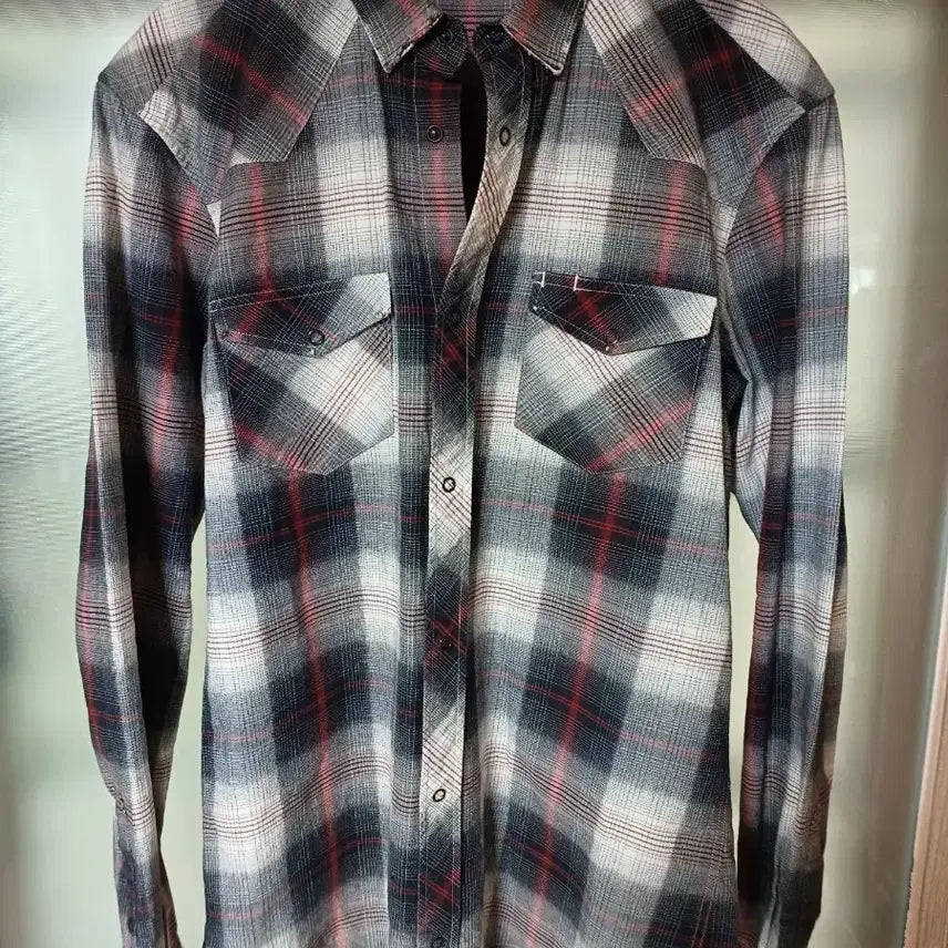 [BUNJANG] Balmain Cowboy Flannel Check Shirt / Balmain 2010 AW 발망 카우보이 셔츠 데카르넹 플란넬 체크셔츠
