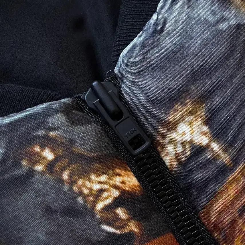 [BUNJANG] XG Ksubi Baroque Graphic Pattern Oversized Bomber Jacket / KSUBI 수비 아카이브 바로크 그래픽 패턴 오버사이즈 봄버 블루종 자켓