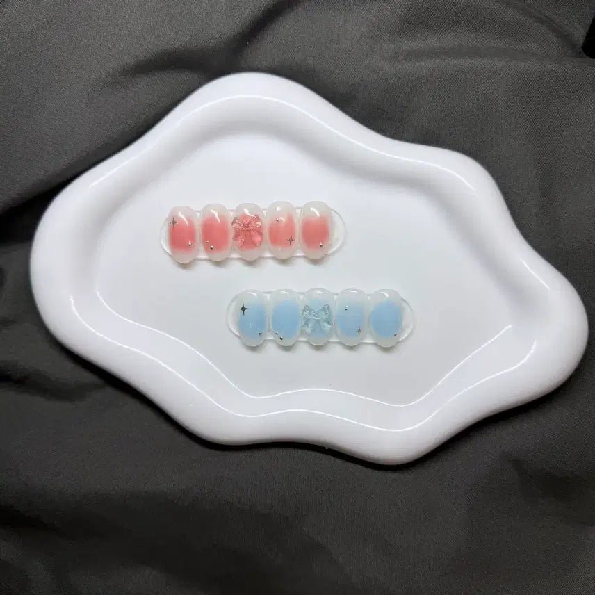 [BUNJANG] Chic Ribbon Handmade Nail Tips / 치크리본 수제네일팁