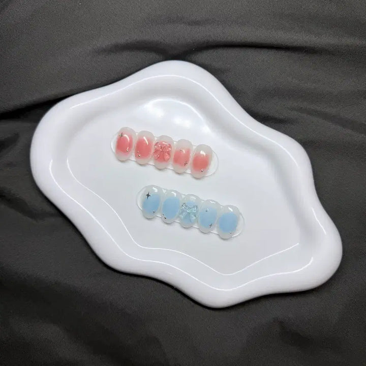 [BUNJANG] Chic Ribbon Handmade Nail Tips / 치크리본 수제네일팁