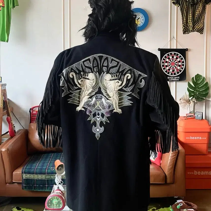 [SOLD OUT] 1980s-90s KANSAI O2 간사이 야마모토 레더 프린지 울 자켓