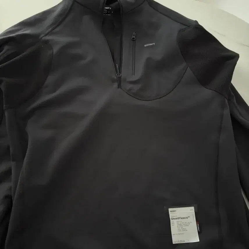[BUNJANG] SATISFY GhostFleece Half Zip-Up Black / SATISFY GhostFleece 하프집업 블랙