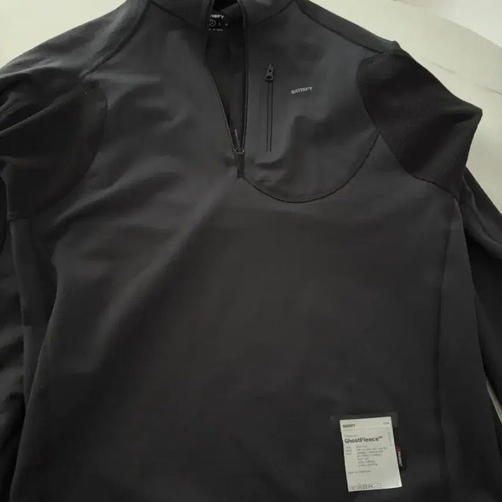 [BUNJANG] SATISFY GhostFleece Half Zip-Up Black / SATISFY GhostFleece 하프집업 블랙