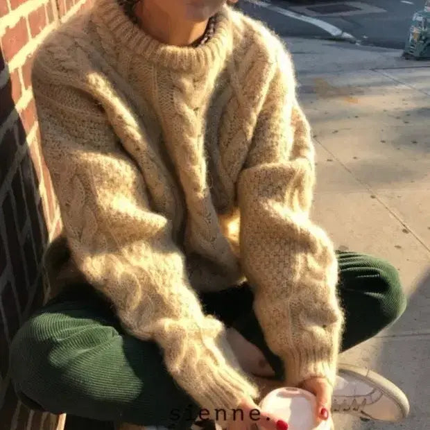 [BUNJANG] Cienne Grandpa Sweater Beige / 시엔느 그랜파 스웨터 베이지