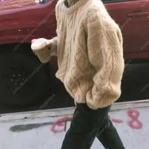 [BUNJANG] Cienne Grandpa Sweater Beige / 시엔느 그랜파 스웨터 베이지