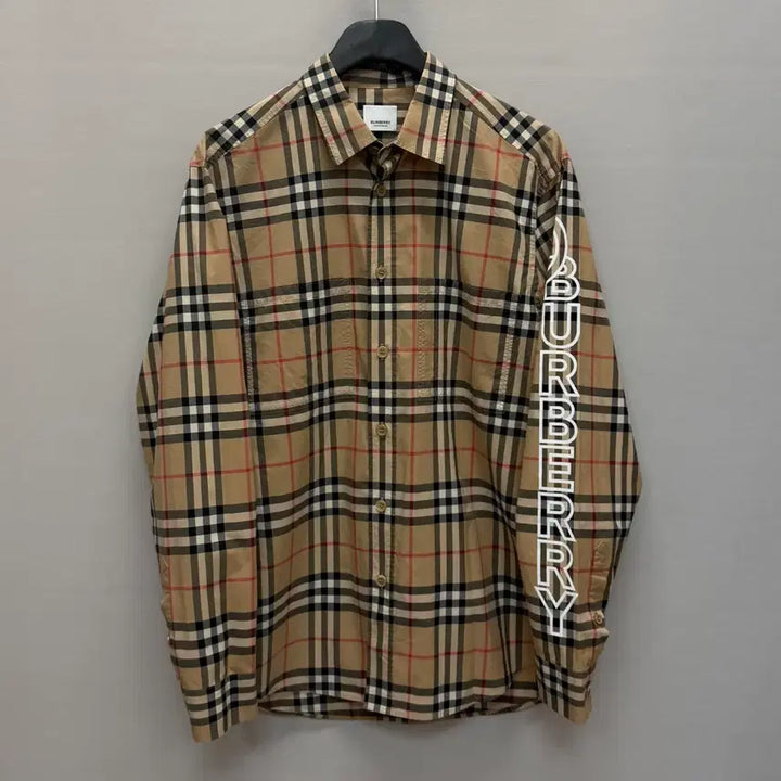 [BUNJANG] Burberry Camerson Logo Print Poplin Shirt / 버버리 CAMERSON 로고 프린트 포플린 셔츠 ( 100~105 )