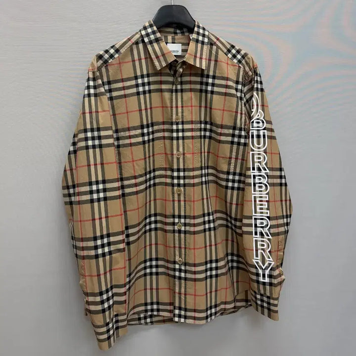 [BUNJANG] Burberry Camerson Logo Print Poplin Shirt / 버버리 CAMERSON 로고 프린트 포플린 셔츠 ( 100~105 )