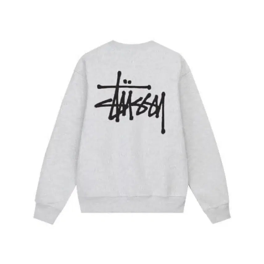 [BUNJANG] Stussy Basic Sweatshirt Melange Gray / 스투시 베이직 맨투맨 멜란지 S,M 미개봉 새상품