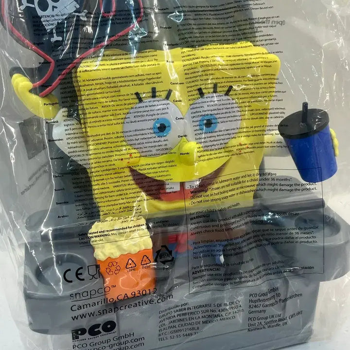 [BUNJANG] Spongebob Squarepants Movie Theater Popcorn Bucket Figure / 스폰지밥 영화 극장판 팝콘통 피규어