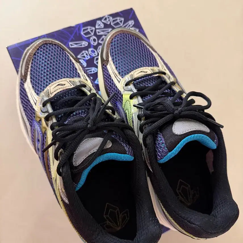[BUNJANG] Saucony Progrid Omni 9 Purple Yellow Sneakers / 써코니 프로그리드 옴니 9 퍼플 옐로우 280