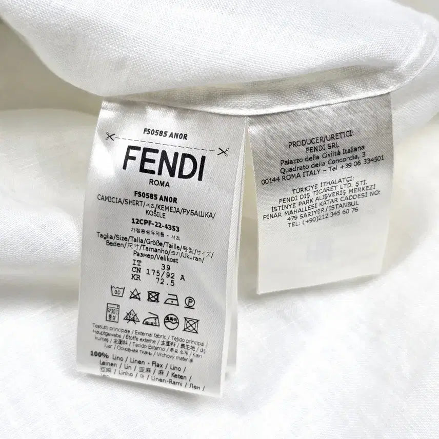 [BUNJANG] Fendi FF Gradient Linen Shirt / 펜디 FF 그라디언트 린넨셔츠