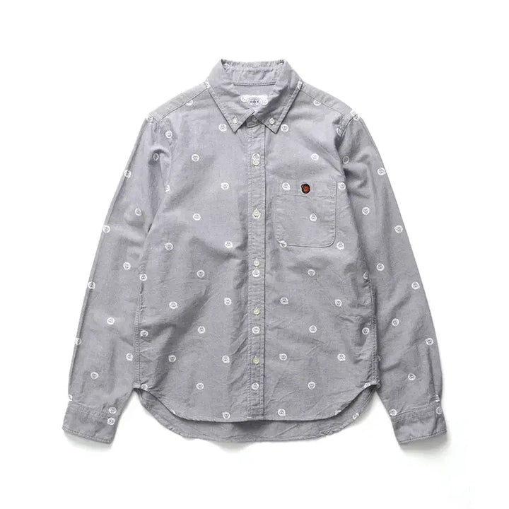 [BUNJANG] A BATHING APE Milo Patterned Oxford Shirt / A BATHING APE Milo Shirt