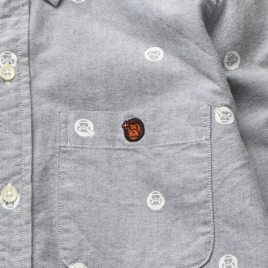 [BUNJANG] A BATHING APE Milo Patterned Oxford Shirt / A BATHING APE Milo Shirt