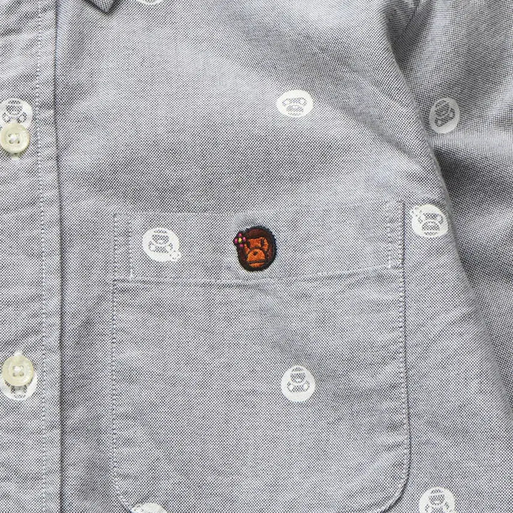 [BUNJANG] A BATHING APE Milo Patterned Oxford Shirt / A BATHING APE Milo Shirt