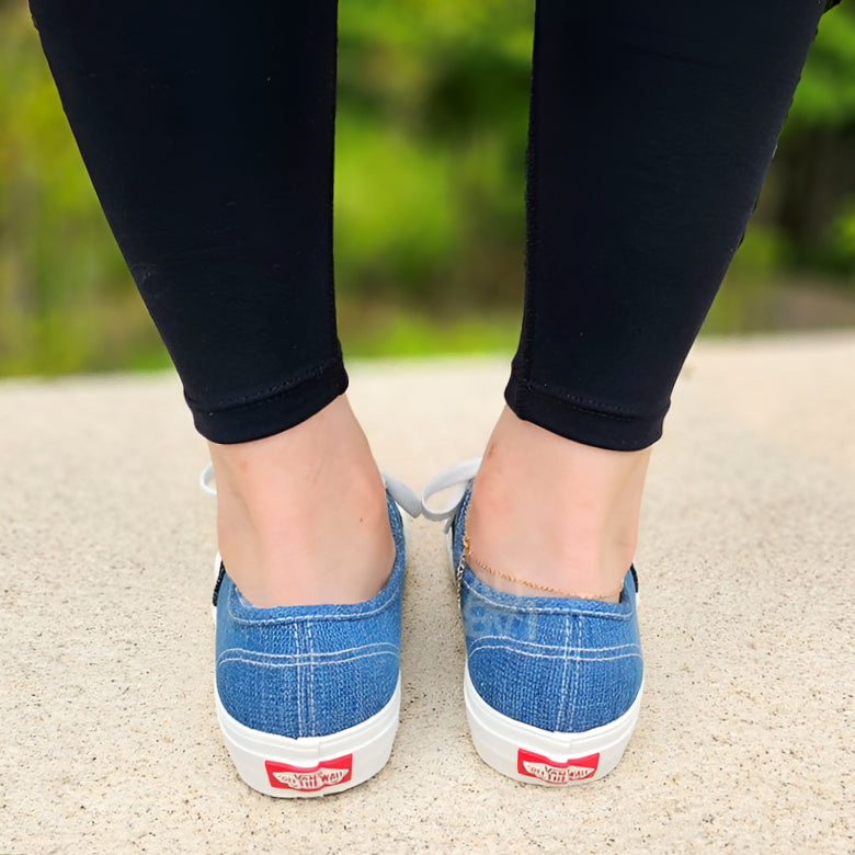 [BUNJANG] Vans Slip-On Denim Sneakers / 반스 슬립온 데님 스니커즈 235 VN000BW5Y6Z