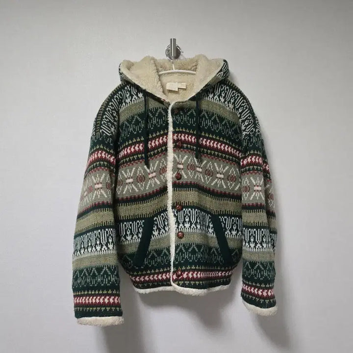 [BUNJANG] Vintage Cowichan Hooded Cardigan / 빈티지 후드 코위찬 / 여성 가디건 / 여자 가디건