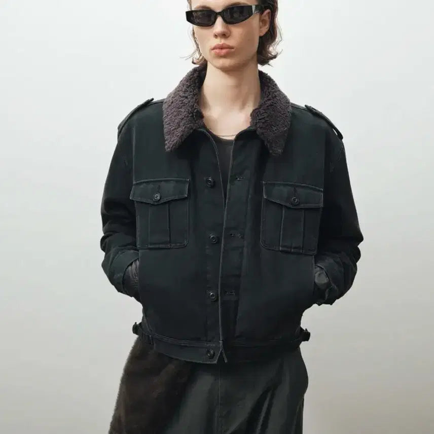 [BUNJANG] NOIR GARMENTS Detachable Field Jacket Navy 48 / 노이어 가먼트 워싱 디테쳐블 필드 자켓 네이비 48