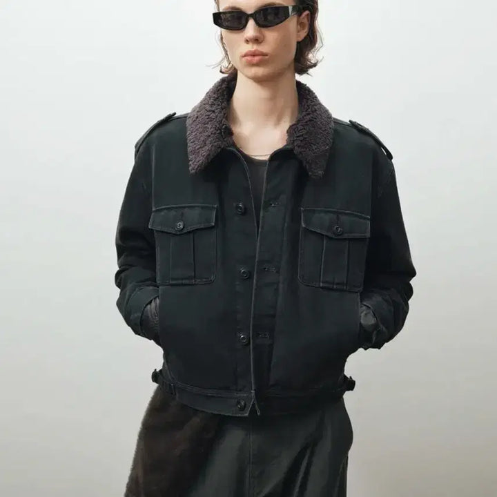 [BUNJANG] NOIR GARMENTS Detachable Field Jacket Navy 48 / 노이어 가먼트 워싱 디테쳐블 필드 자켓 네이비 48