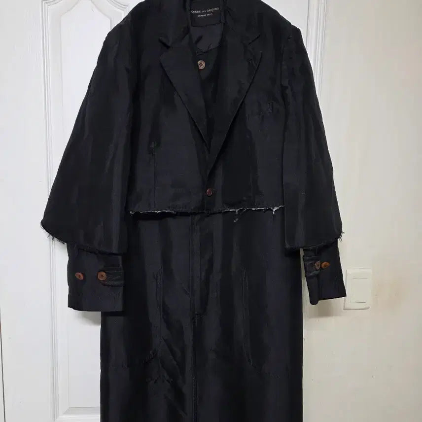 [SOLD OUT] 20AW 꼼데가르송 옴므플러스 케이프 코트 M 블랙