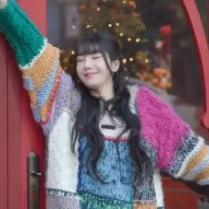 [BUNJANG] ROYNINE Patchwork Knit Sweater / ROYNINE 로이나인 패치워크 니트 스웨터(권은비,이무진등 착용)