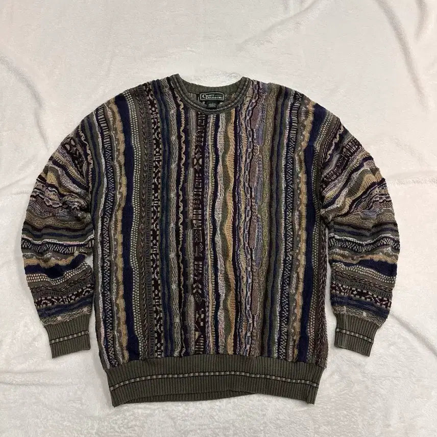 [BUNJANG] CROFT&amp;BARROW 3D Cable Knit Sweater / (L)CROFT&amp;BARROW 3D 케이블 니트