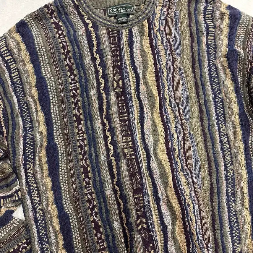[BUNJANG] CROFT&amp;BARROW 3D Cable Knit Sweater / (L)CROFT&amp;BARROW 3D 케이블 니트