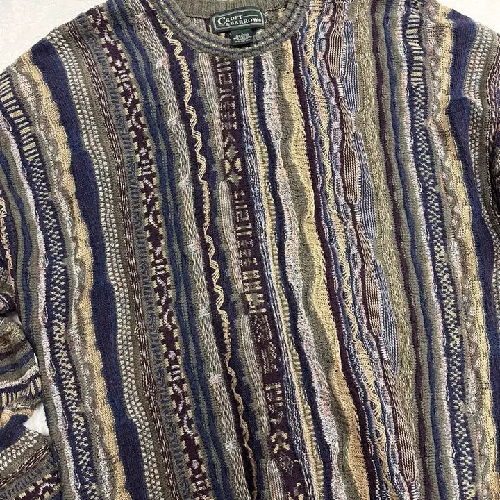 [BUNJANG] CROFT&amp;BARROW 3D Cable Knit Sweater / (L)CROFT&amp;BARROW 3D 케이블 니트