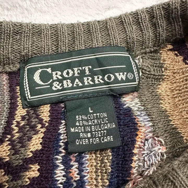 [BUNJANG] CROFT&amp;BARROW 3D Cable Knit Sweater / (L)CROFT&amp;BARROW 3D 케이블 니트