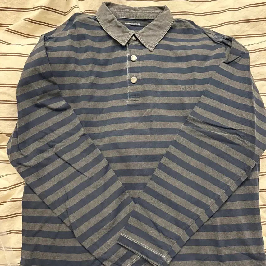 [BUNJANG] Hatching Room Striped Polo Shirt / 해칭룸 스트라이프 폴로티 3