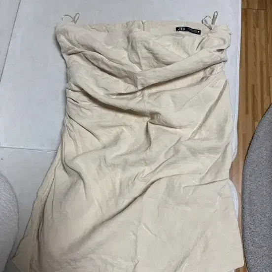 [BUNJANG] ZARA Beige Tube Top Mini Dress / 5/26까지  ZARA 베이지 튜브탑 미니 원피스