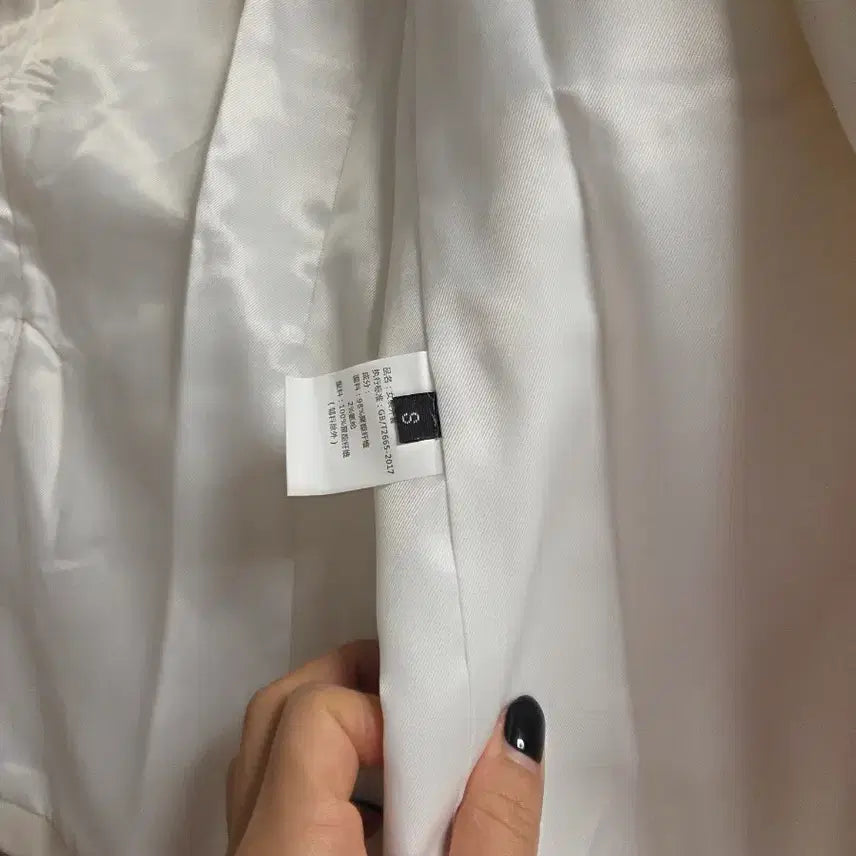 [BUNJANG] Ivory Collarless Jacket / 백화점 택갈이 아이보리 노카라 자켓