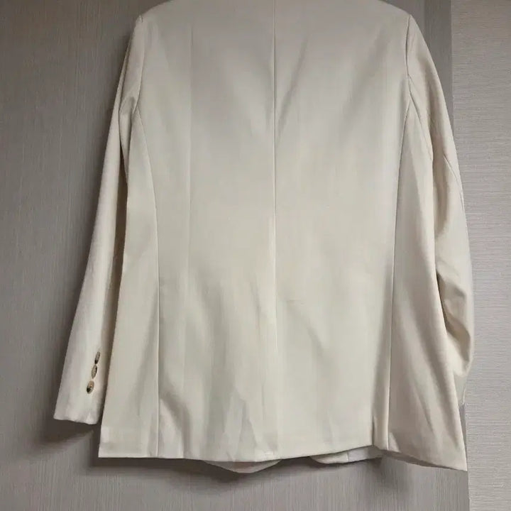 [BUNJANG] Ivory Collarless Jacket / 백화점 택갈이 아이보리 노카라 자켓