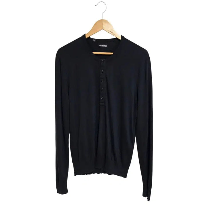 [BUNJANG] Tom Ford Henley Long Sleeve T-Shirt / 톰포드 헨리넥 긴팔 티셔츠