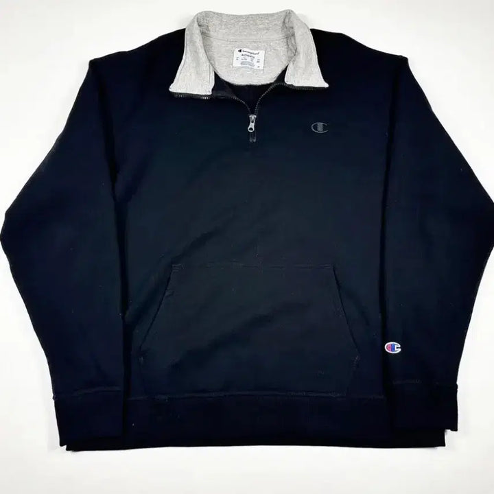[BUNJANG] Champion Minimal Sweatshirt / 챔피온 반집업 코튼 미니멀 맨투맨
