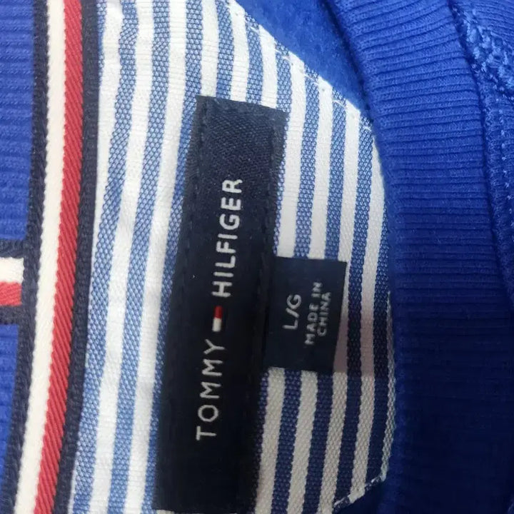 [BUNJANG] Tommy Hilfiger Blue Logo Sweatshirt / 타미힐피거 블루 로고 기모맨투맨