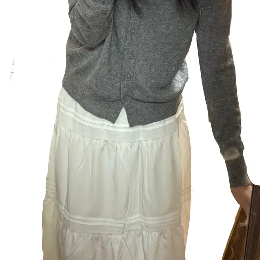 [BUNJANG] White Ruffle Long Skirt / 캉캉 롱스커트 판매
