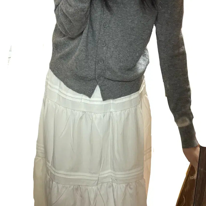 [BUNJANG] White Ruffle Long Skirt / 캉캉 롱스커트 판매