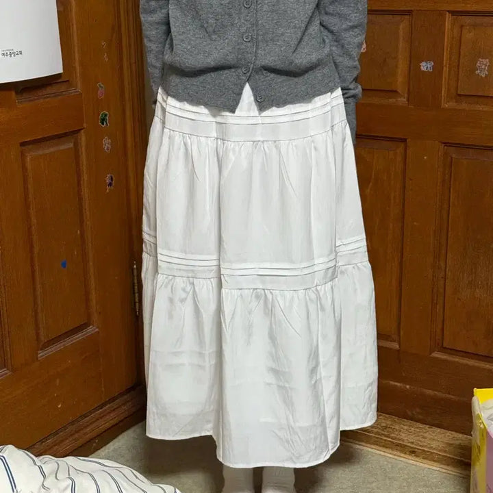[BUNJANG] White Ruffle Long Skirt / 캉캉 롱스커트 판매