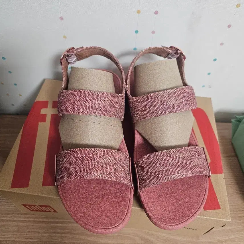 [BUNJANG] Fitflop Lulu Glitz Back Strap Sandals Warm Rose / 핏플랍 룰루 글리츠 샌들 245 새제품