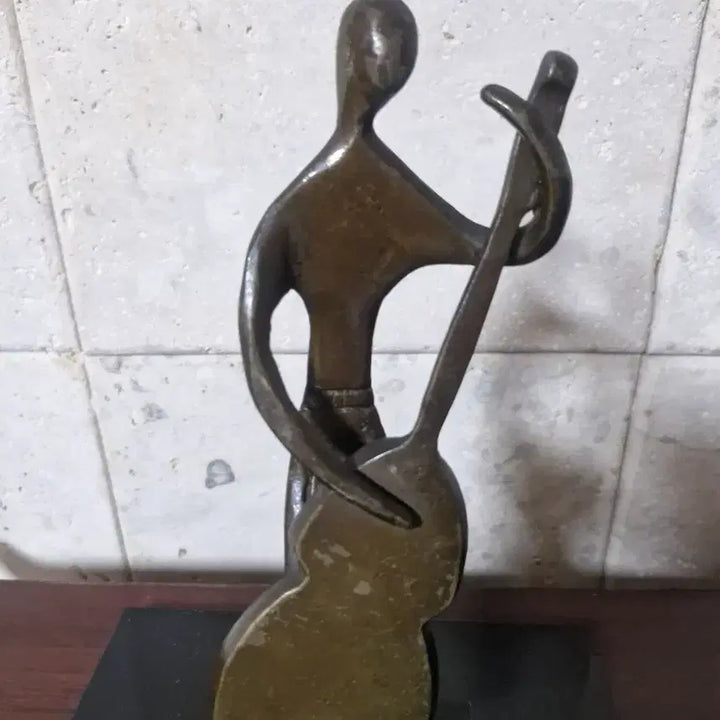 [BUNJANG] Contrabass Player Statue Ornament / 콘트라베이스 연주 동상 장식품