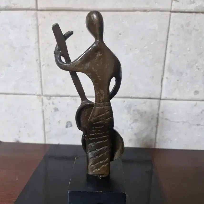 [BUNJANG] Contrabass Player Statue Ornament / 콘트라베이스 연주 동상 장식품
