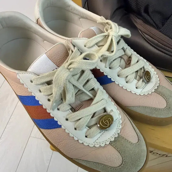 [BUNJANG] Gucci GG Logo Sneakers Pink / 구찌 GG 로고 스니커즈 핑크