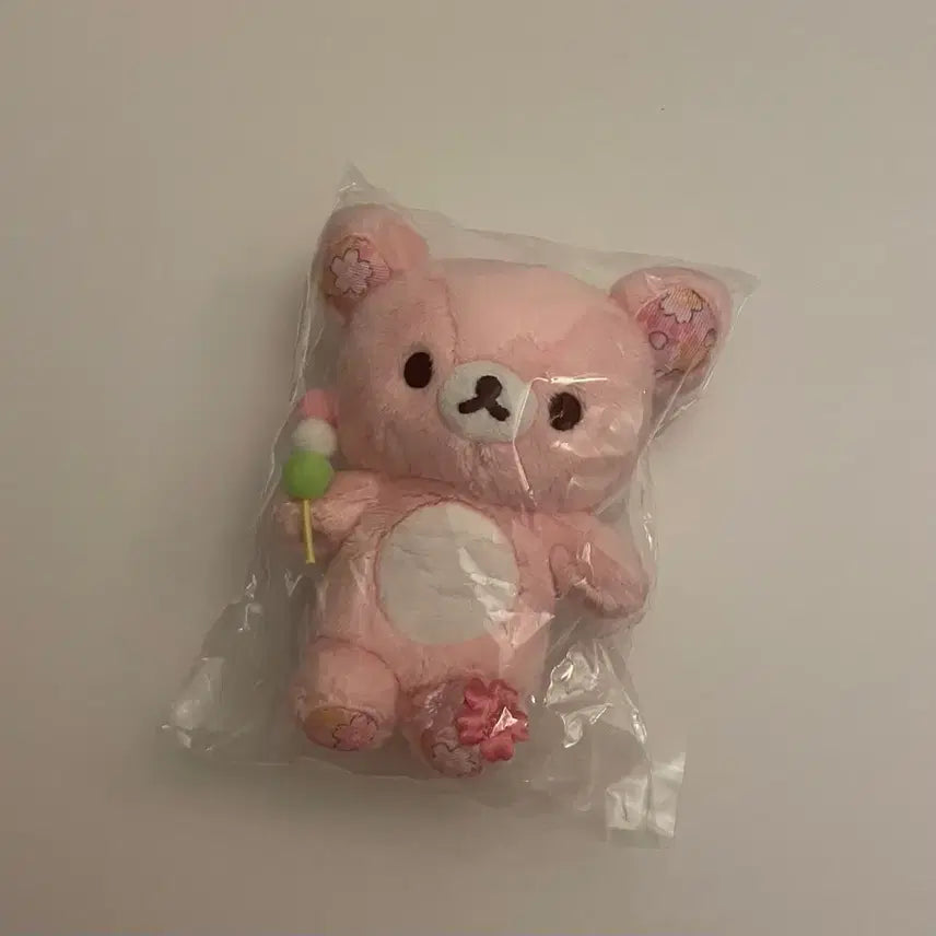 [BUNJANG] Rilakkuma Sakura Dango Cherry Blossom Mascot Tenori Plush / 리락쿠마 사쿠라 당고 벚꽃 키링 인형 마스코트 테노리