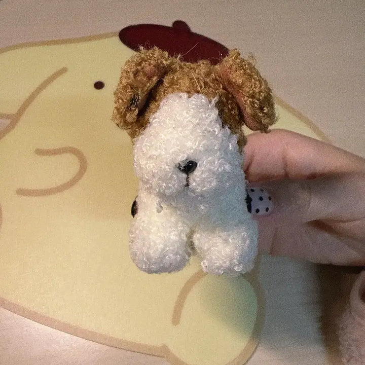 [BUNJANG] Sunlemon Ppoogeul Puppy Keyring Plush / 썬레몬 뽀글강아지 키링 인형