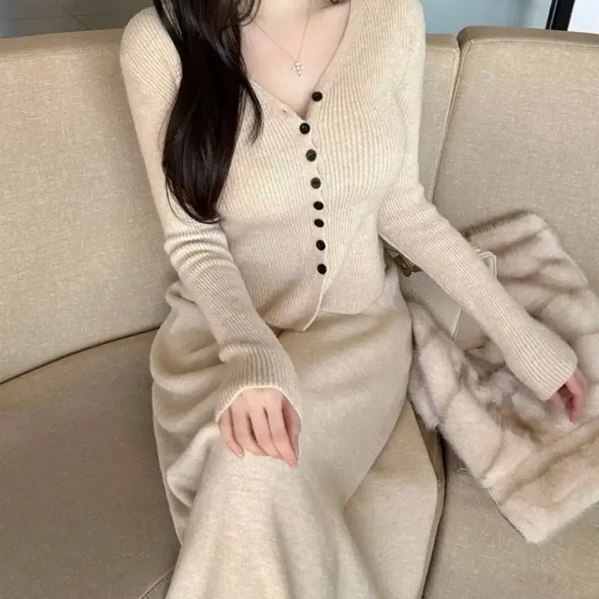 [BUNJANG] New Deep Line Set (Light Beige) / 수입의류 뉴 딥 라인 세트(라이트베이지 1장)