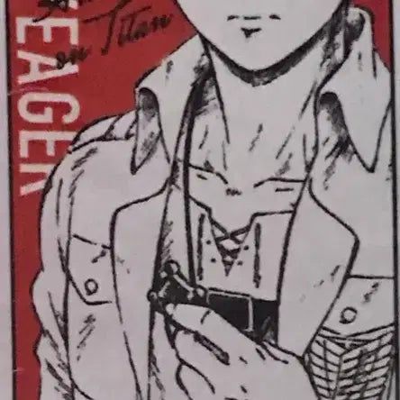 [BUNJANG] Attack on Titan Levi &amp; Eren Original Art Large Towel Poster / 초희귀)진격의 거인 리바이+에렌 위트 원화 대형 타올 포스터 쿠지피규어